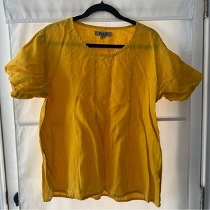 Flax Women's Yellow Top